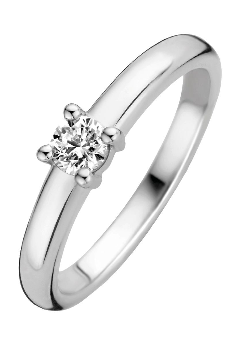 Eleganter Solitärring mit Zirkonia