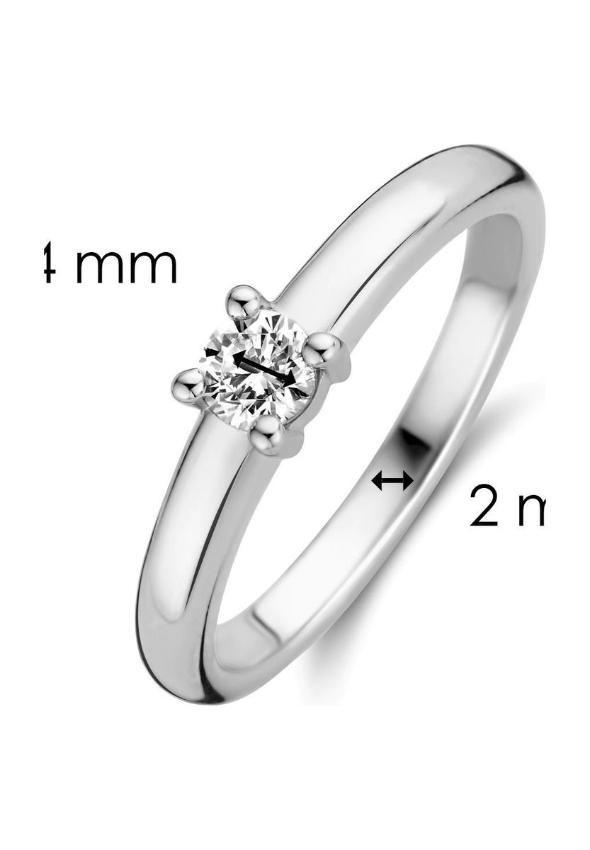Eleganter Solitärring mit Zirkonia