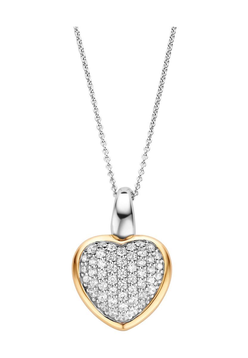 Herzkette mit Zirkonia-Anhängern