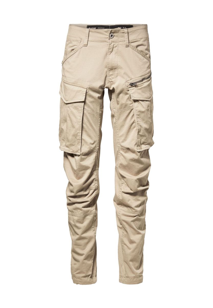 Herren Beige Tapered Cargohose