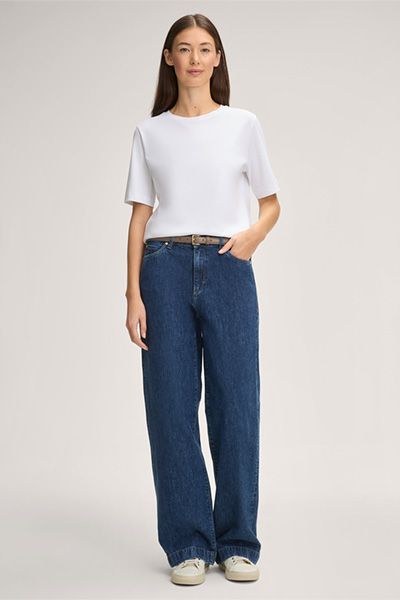 Windsor Bio-Baumwoll Weißes T-Shirt Klassische Passform Kurze Ärmel