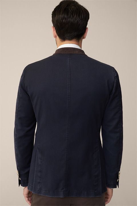 Windsor Trachten-Janker Schwabing aus frostierter Wollmischung in Navy meliert