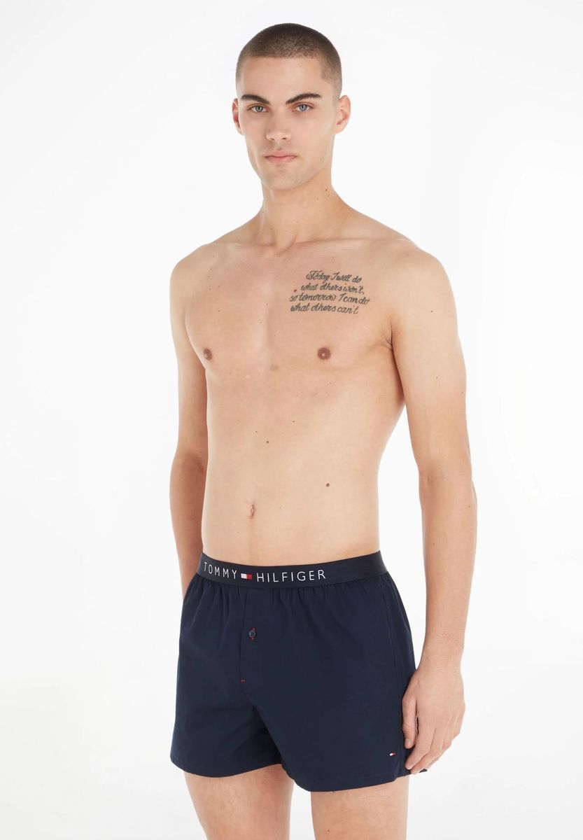 Baumwoll-Boxershorts mit Logo-Bund