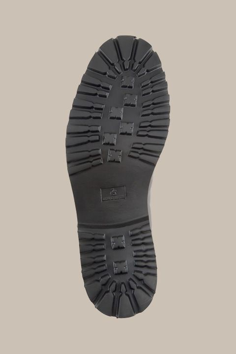 Brauner Split-Toe Leder Schnürschuh