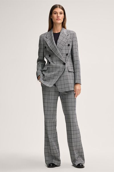 Navy Lyocell-Wollmix Langarmshirt