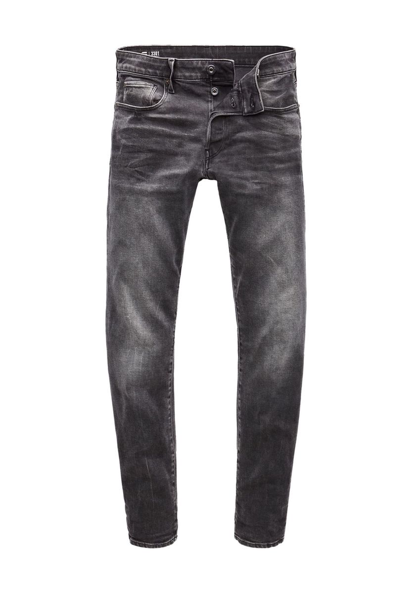 Schmal geschnittene Jeans mit dunkler Waschung