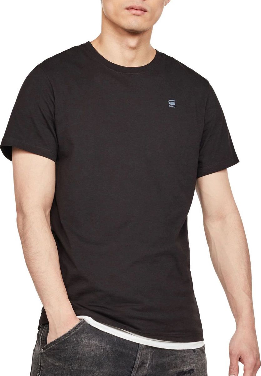 Modernes meliertes Baumwoll-Rundhals-T-Shirt