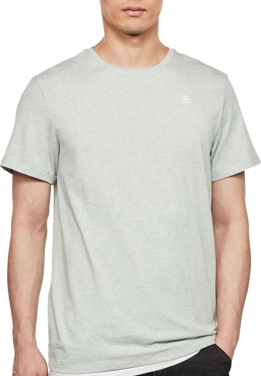 Melierter Baumwoll T-Shirt mit Rundhalsausschnitt