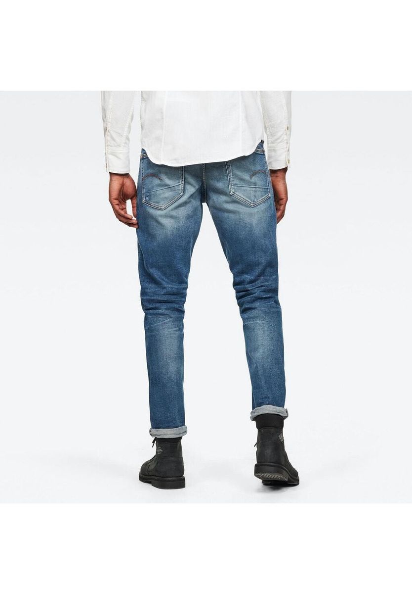 Herren Tapered Stretch Jeans mit Waschung