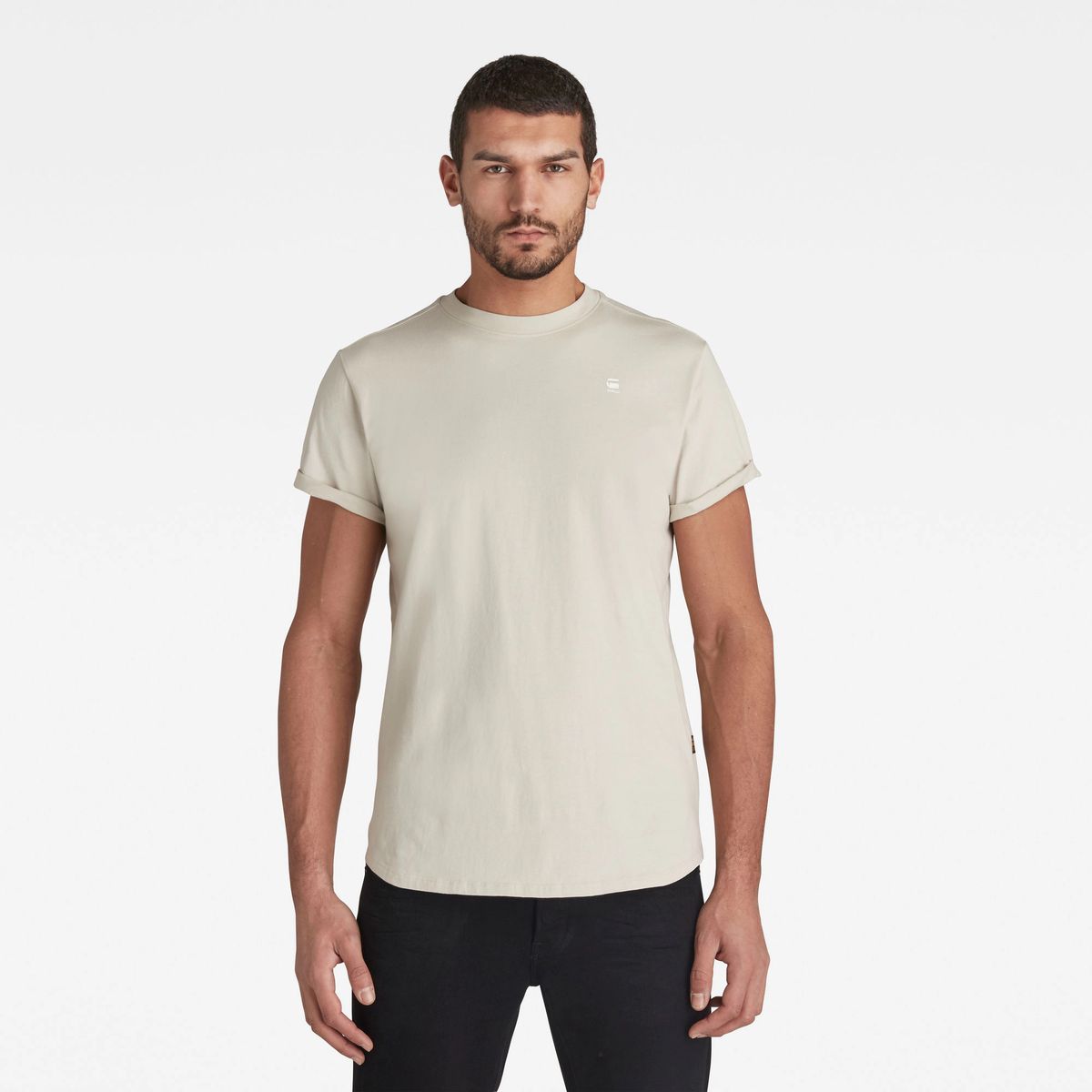 Minimalistisches Baumwoll-T-Shirt mit entspannter Passform