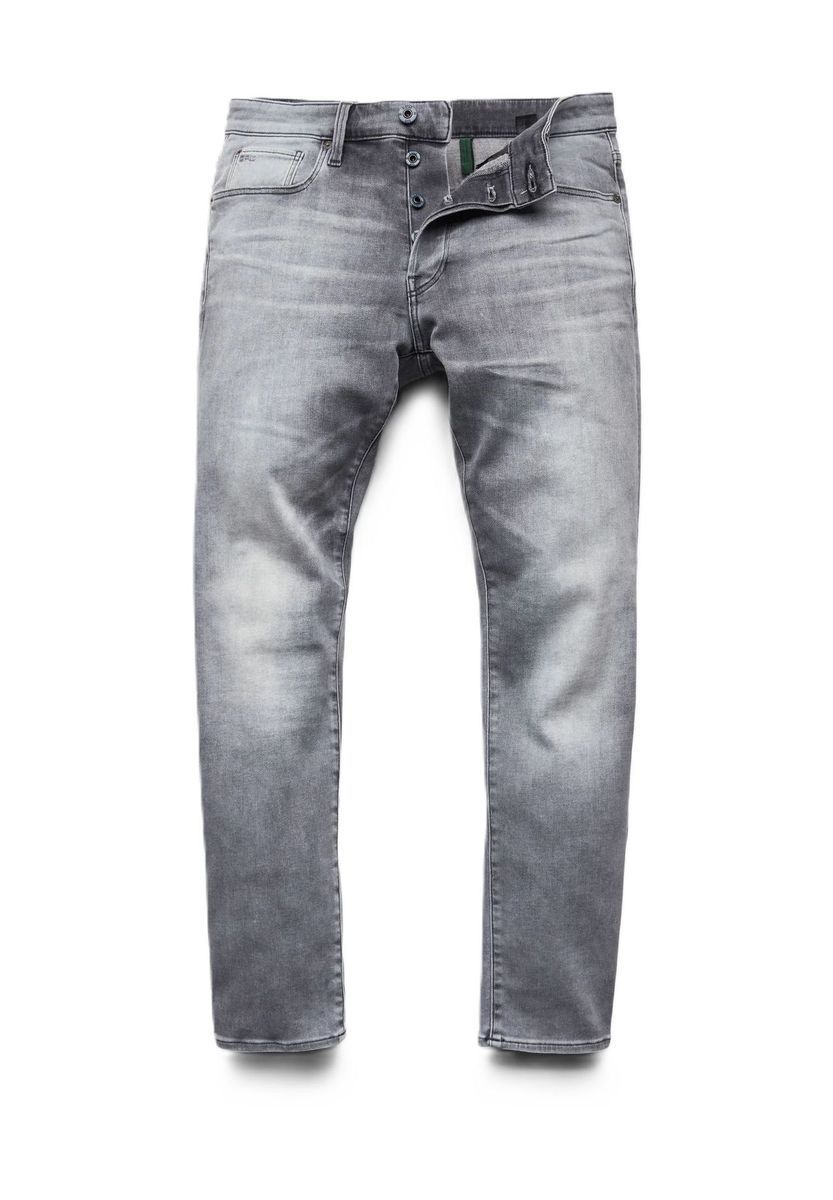 Herren Slim Fit Graue Denim Jeans