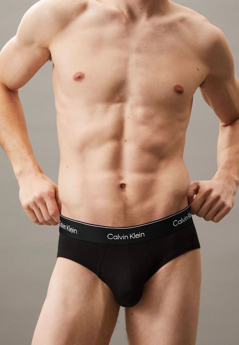 Herren Baumwollslips Schwarz 3er-Pack