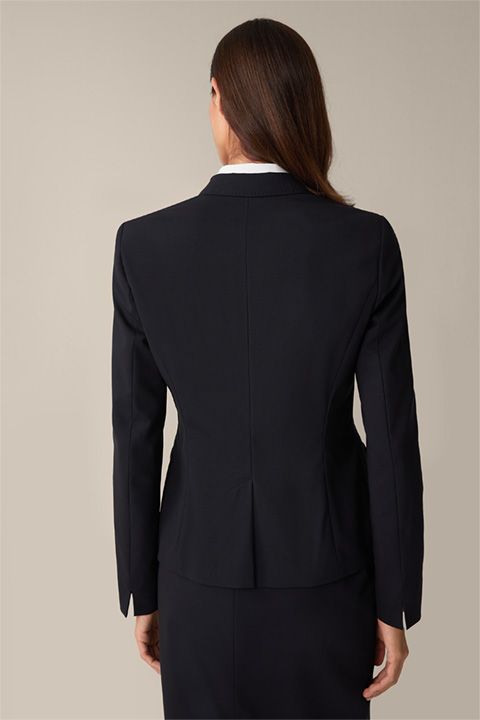 Windsor Marineblauer Woll-Stretch-Blazer Clean Einreiher-Design