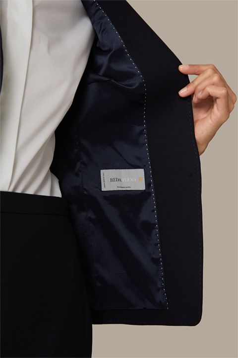 Windsor Marineblauer Woll-Stretch-Blazer Clean Einreiher-Design