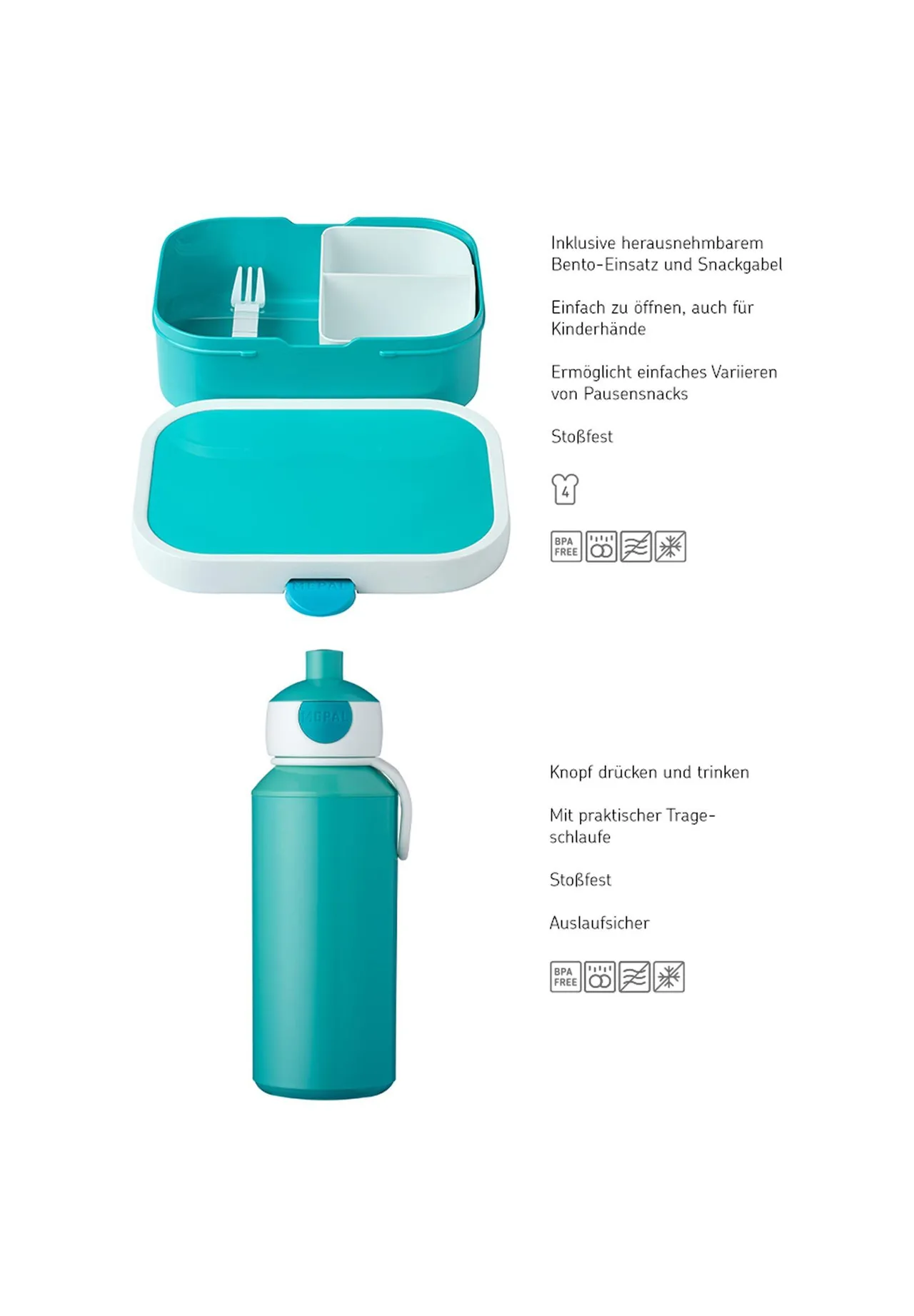MEPAL Lunchset Campus 2er Set, mehrfarbig|rosa, 99