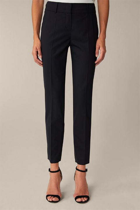 Windsor Marineblaue Woll-Stretch-Hose Slim Fit Business Essential