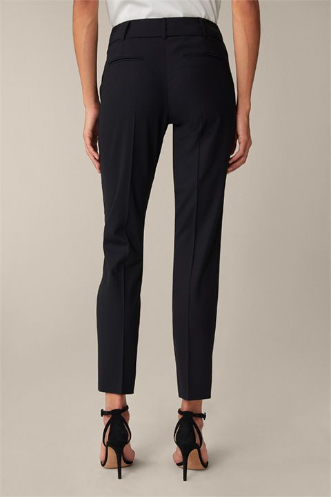 Windsor Marineblaue Woll-Stretch-Hose Slim Fit Business Essential