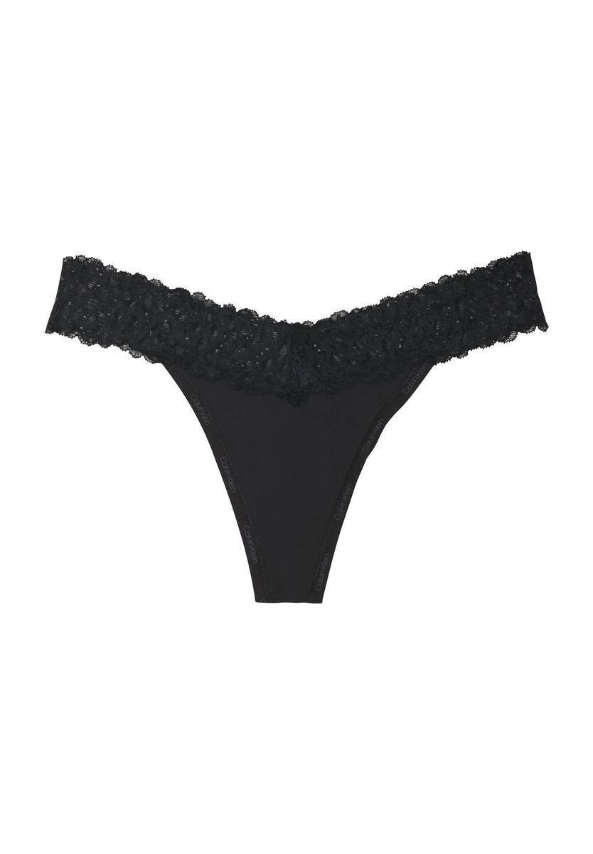 Tanga-Slip mit Spitzenbesatz