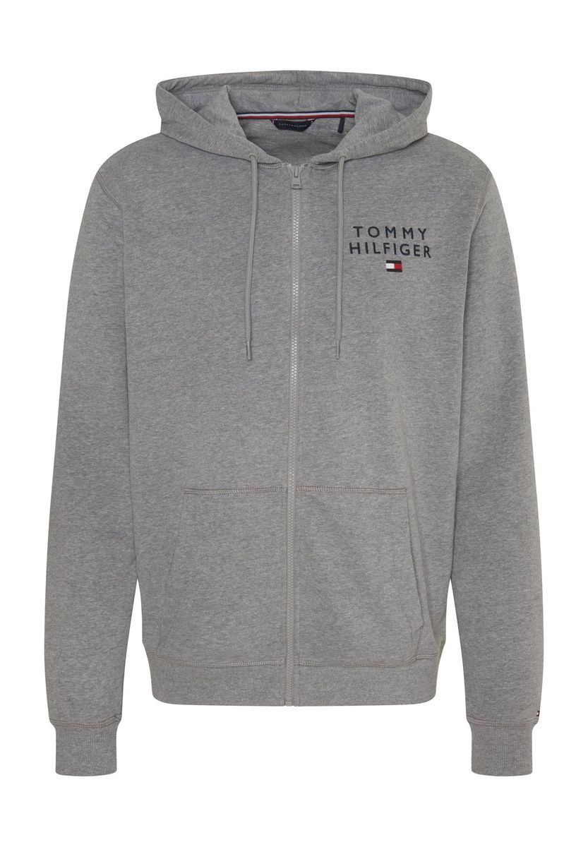 Herren Kapuzenpullover mit Reißverschluss, Grau