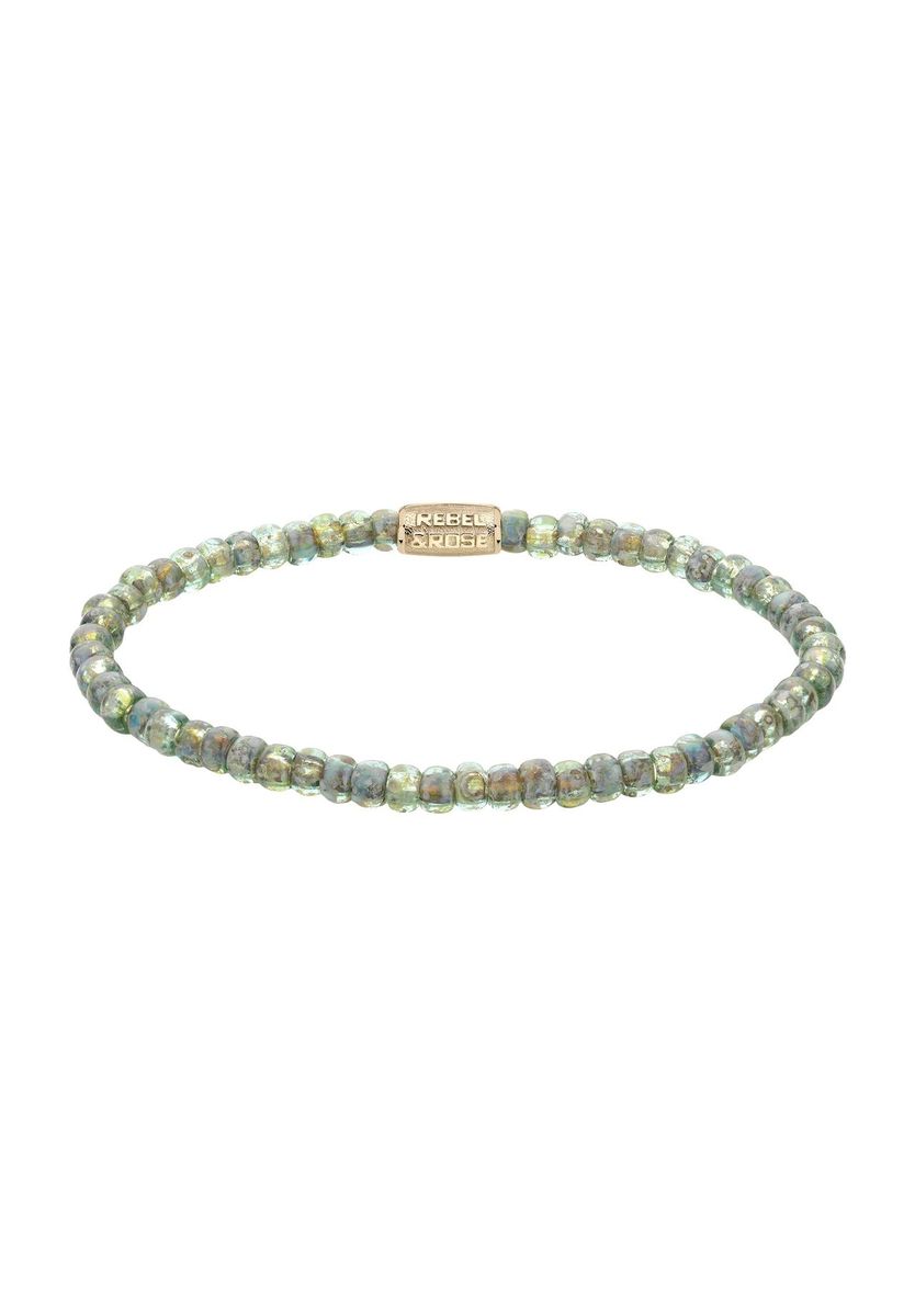 Feines Armband mit grünen Glasperlen