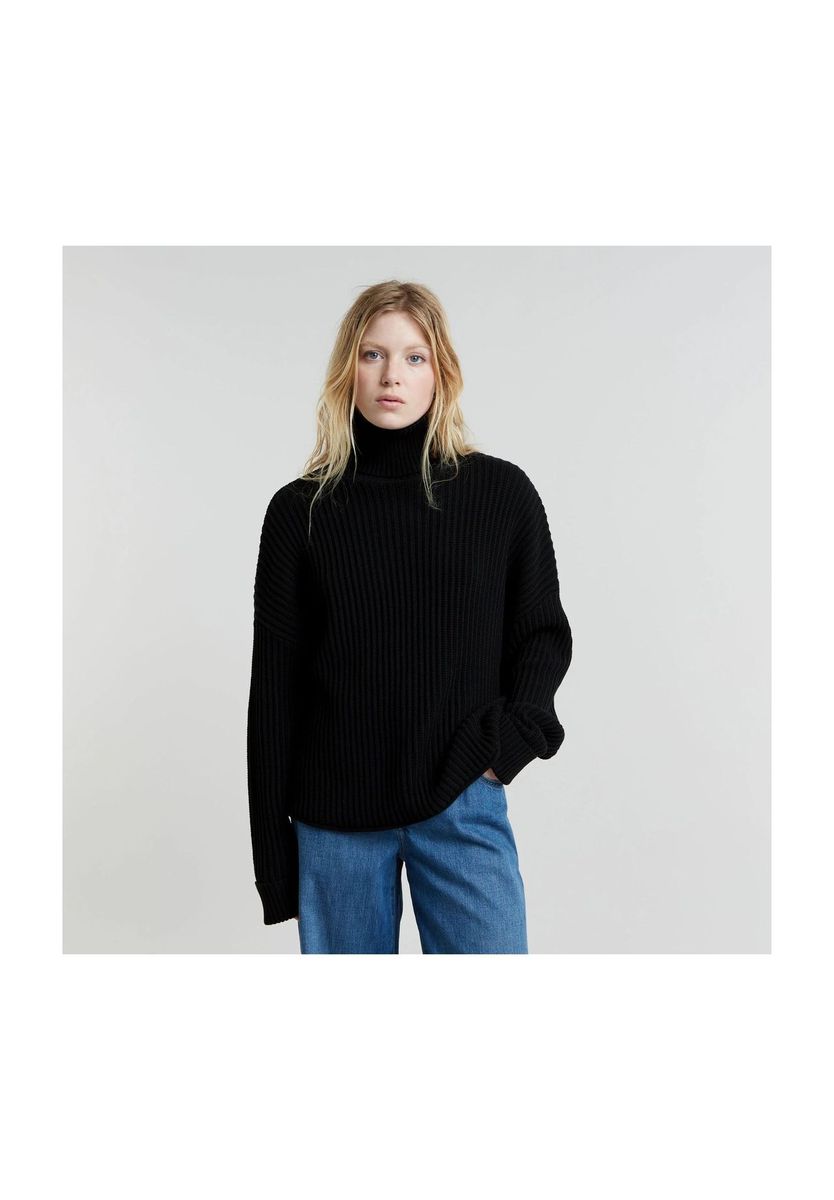 Oversized Rollkragen Strickpullover