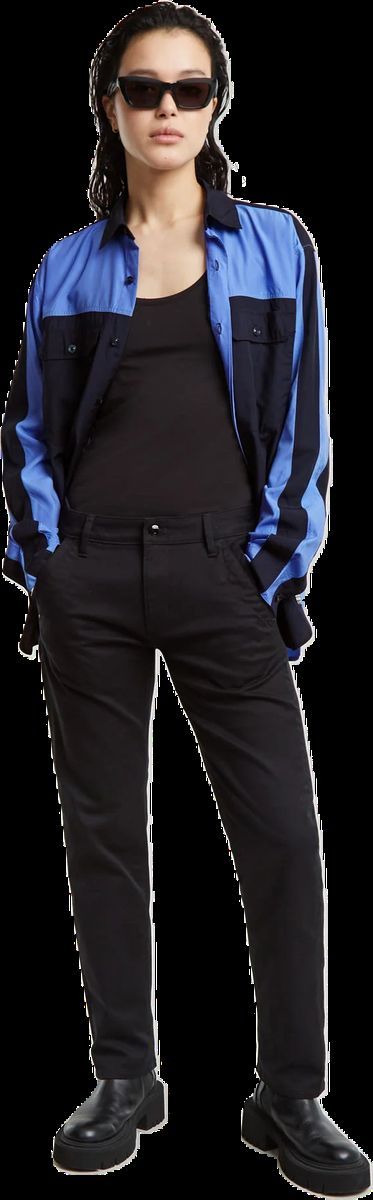 Klassische Chinohose mit geradem Bein