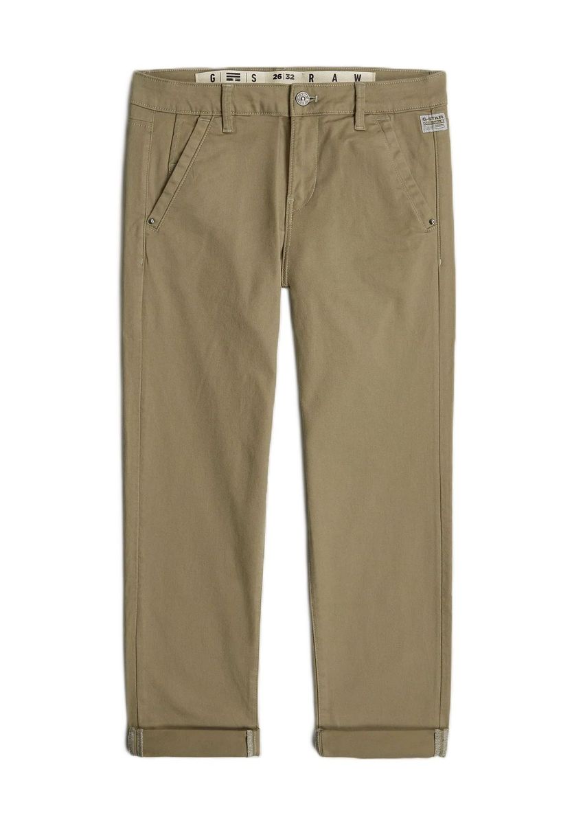 Boyfriend-Fit Chinohose in Grün