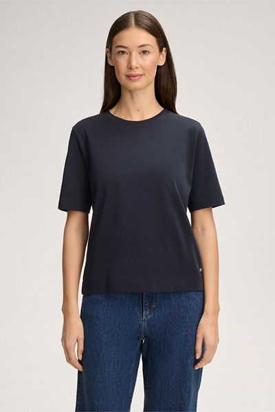 Windsor Bio-Baumwoll T-Shirt in Marineblau mit Rundhalsausschnitt