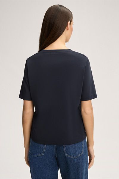 Windsor Bio-Baumwoll T-Shirt in Marineblau mit Rundhalsausschnitt