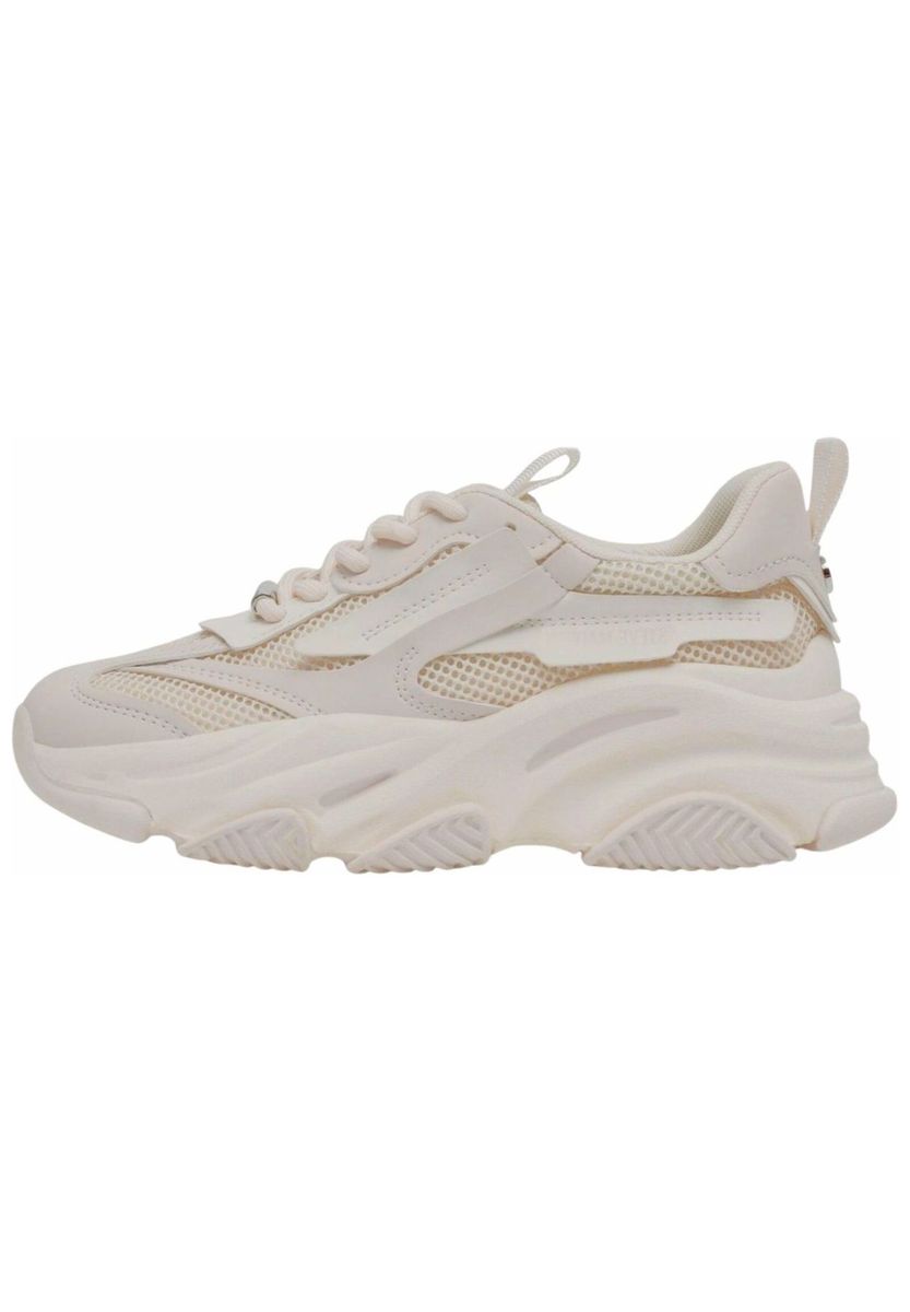 Klobiger Plateau-Fashion-Sneaker Creme