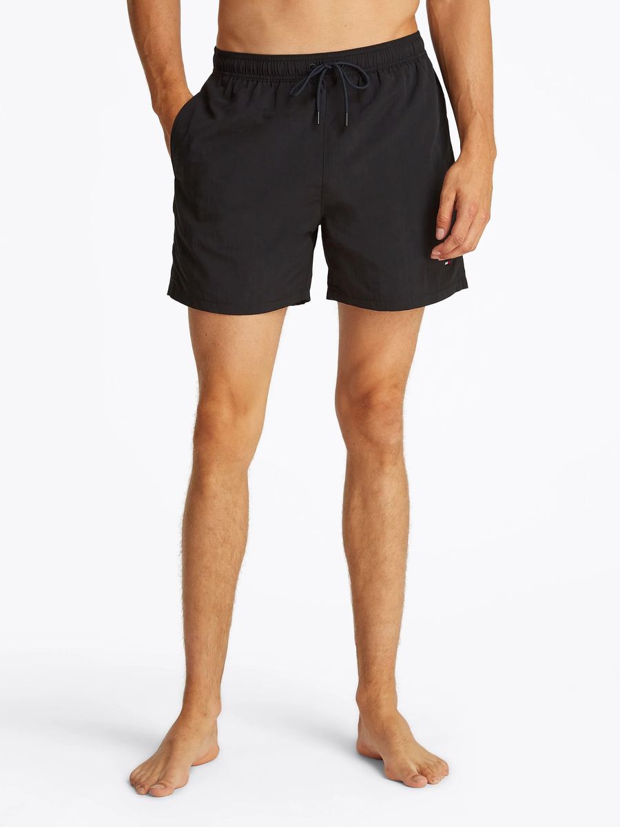 TOMMY HILFIGER Badeshorts, Tunnelzug, für Herren, schwarz, S