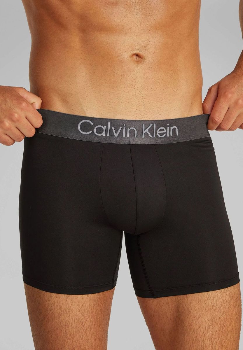 Herren Microfaser Boxer Briefs 3er-Pack Schwarz