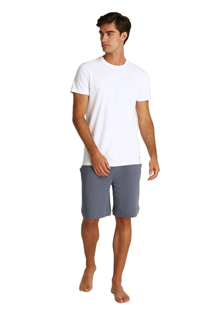 Locker geschnittenes Baumwoll-T-Shirt mit Rundhalsausschnitt