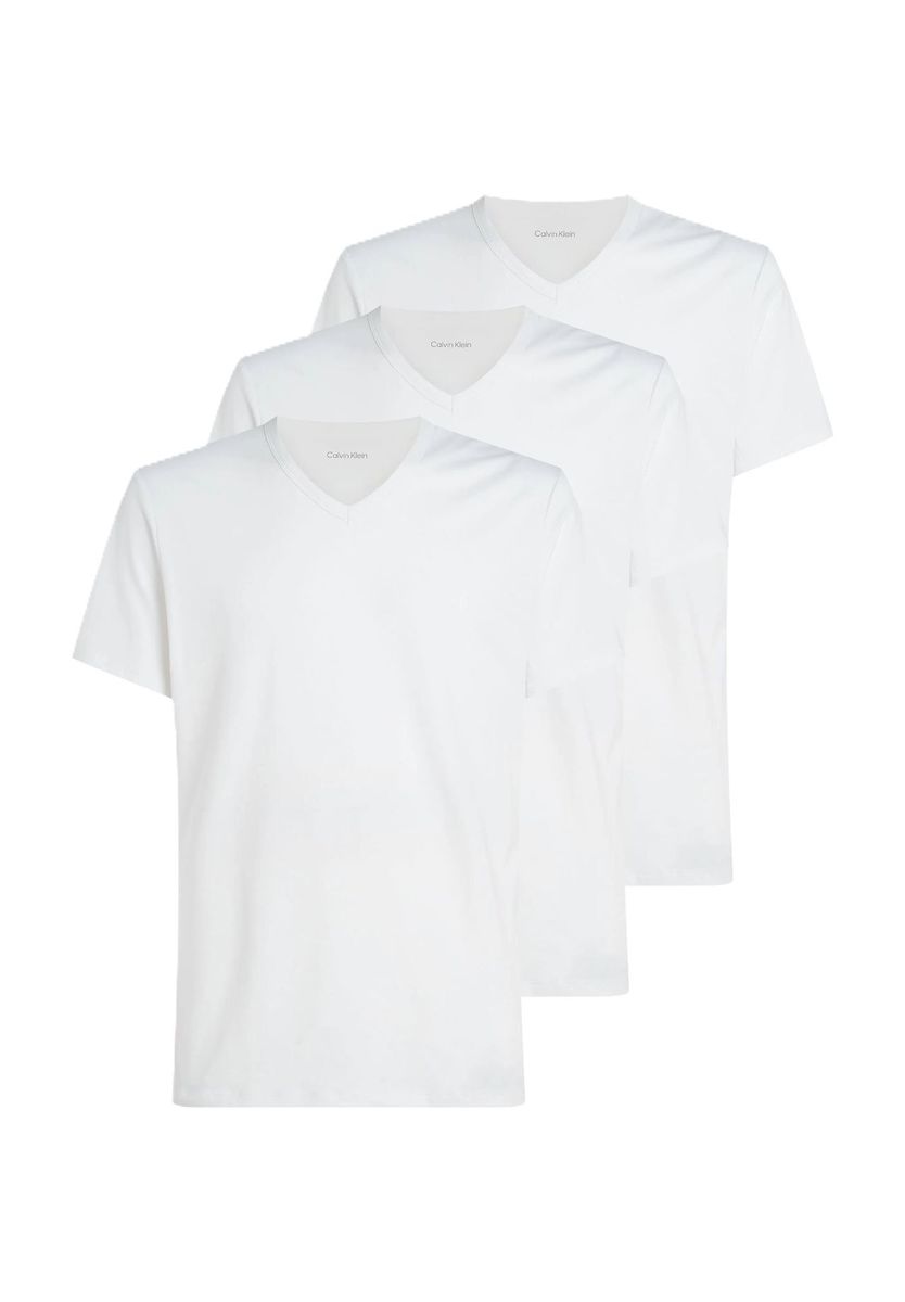Herrenmode weißes V-Ausschnitt Unterhemd 3er-Pack