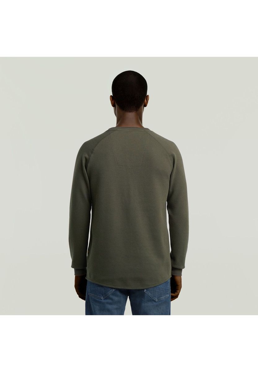 Langärmliges Waffelstrickoberteil