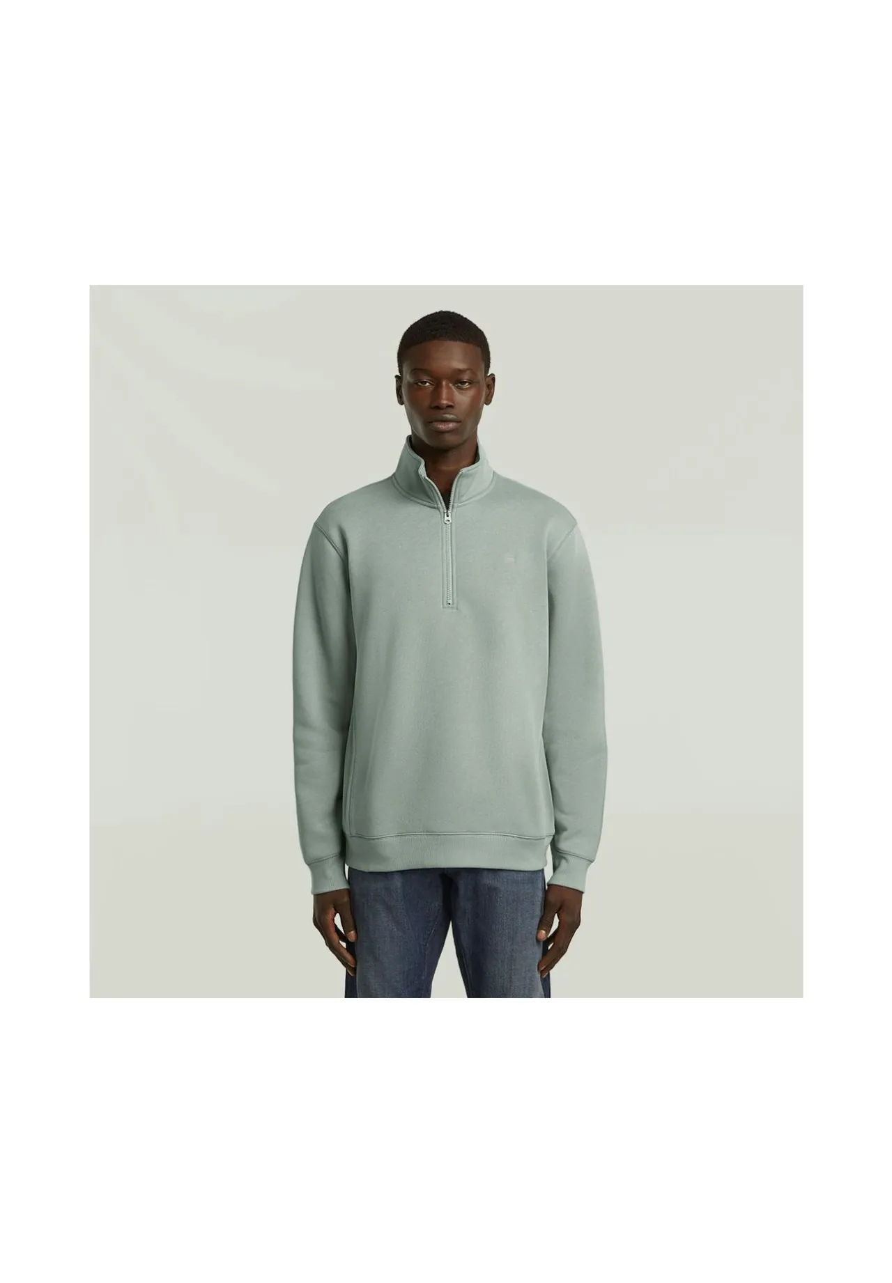 Half-Zip Sweatshirt mit Troyer-Kragen