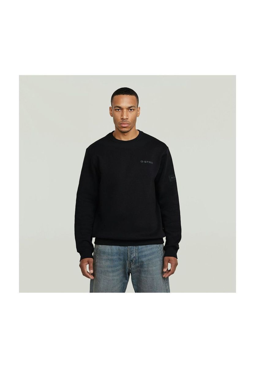 Klassisches schwarzes Sweatshirt aus Baumwollmischung