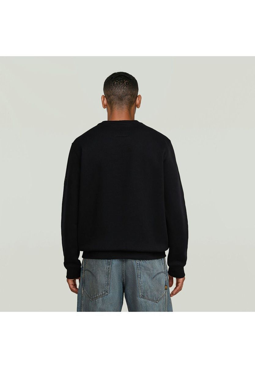 Klassisches schwarzes Sweatshirt aus Baumwollmischung