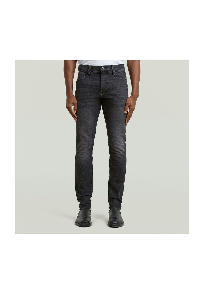 Schwarze Slim-Fit-Waschjeans