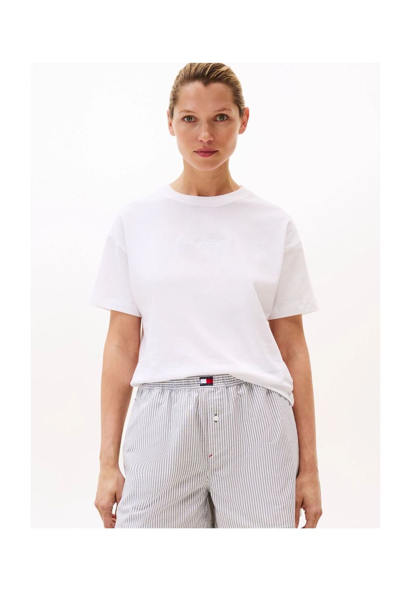 Essentielles Baumwoll-T-Shirt mit lockerer Passform