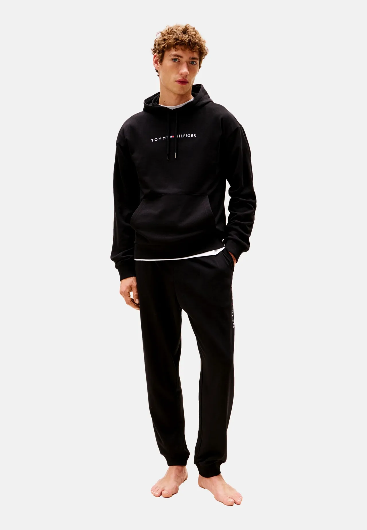 TOMMY HILFIGER Original Loungewear-Oberteil, Kapuze, für Herren, schwarz, S