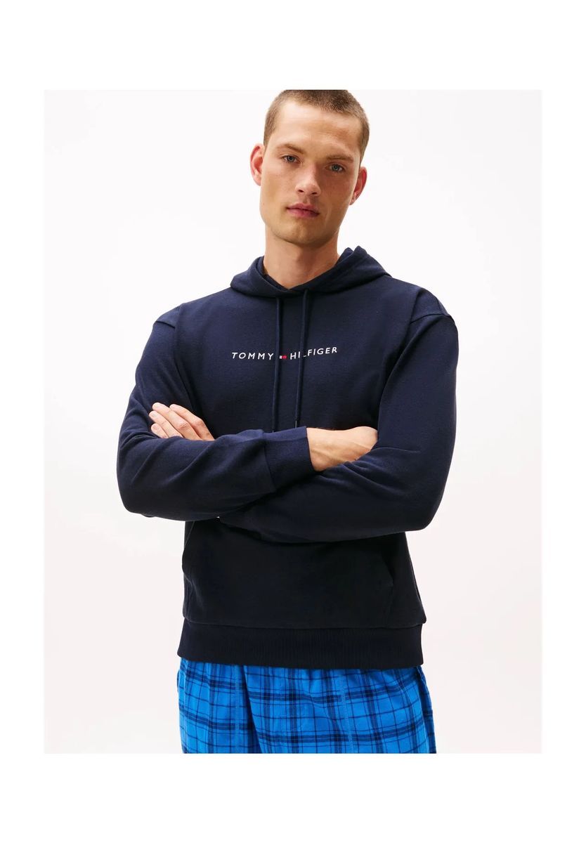 TOMMY HILFIGER Original Loungewear-Oberteil, Kapuze, für Herren, blau, M