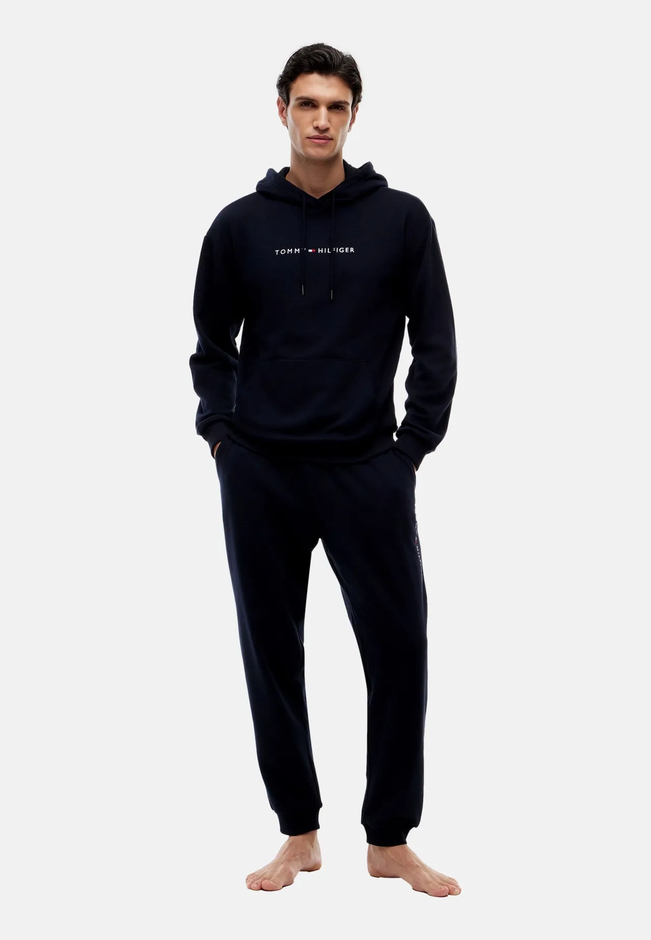 TOMMY HILFIGER Original Loungewear-Oberteil, Kapuze, für Herren, blau, M