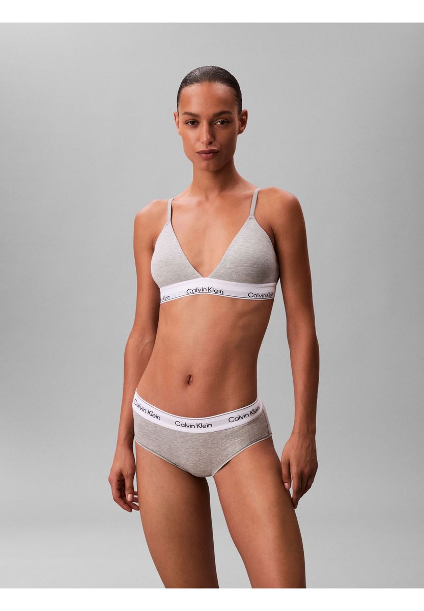 Klassisches Baumwoll-Bralette mit Logobund