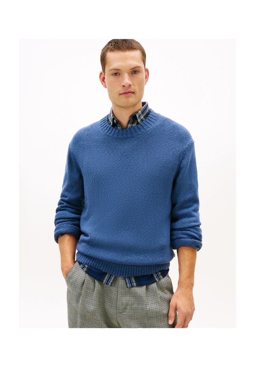 TOMMY HILFIGER Pullover, Baumwolle, für Herren, blau, XL