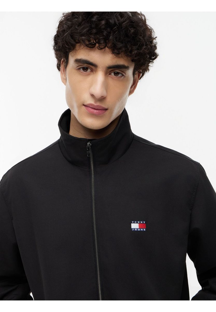 Essentielle schwarze Harrington-Jacke für Herren