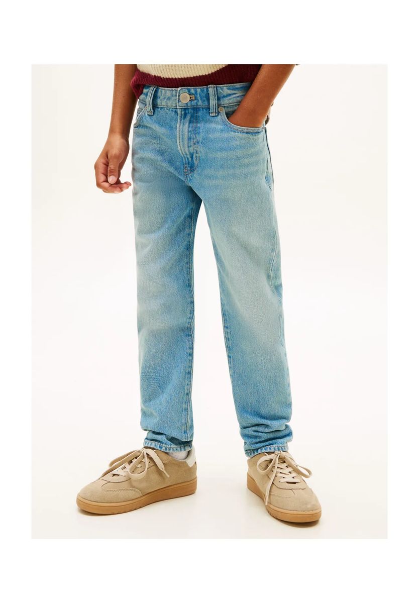 TOMMY HILFIGER Jeans, Baumwolle, für Kinder, blau, 176