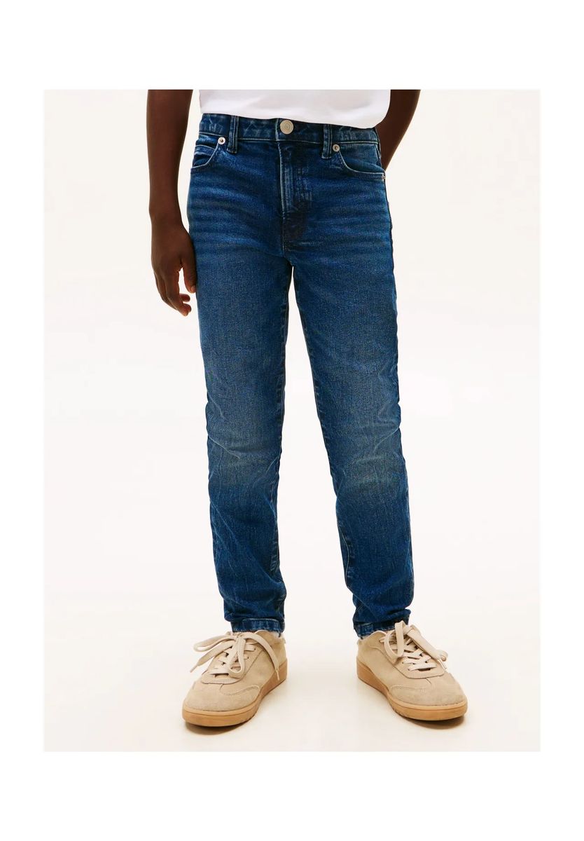TOMMY HILFIGER Jeanshose, Five-Pocket, für Kinder, blau, 98