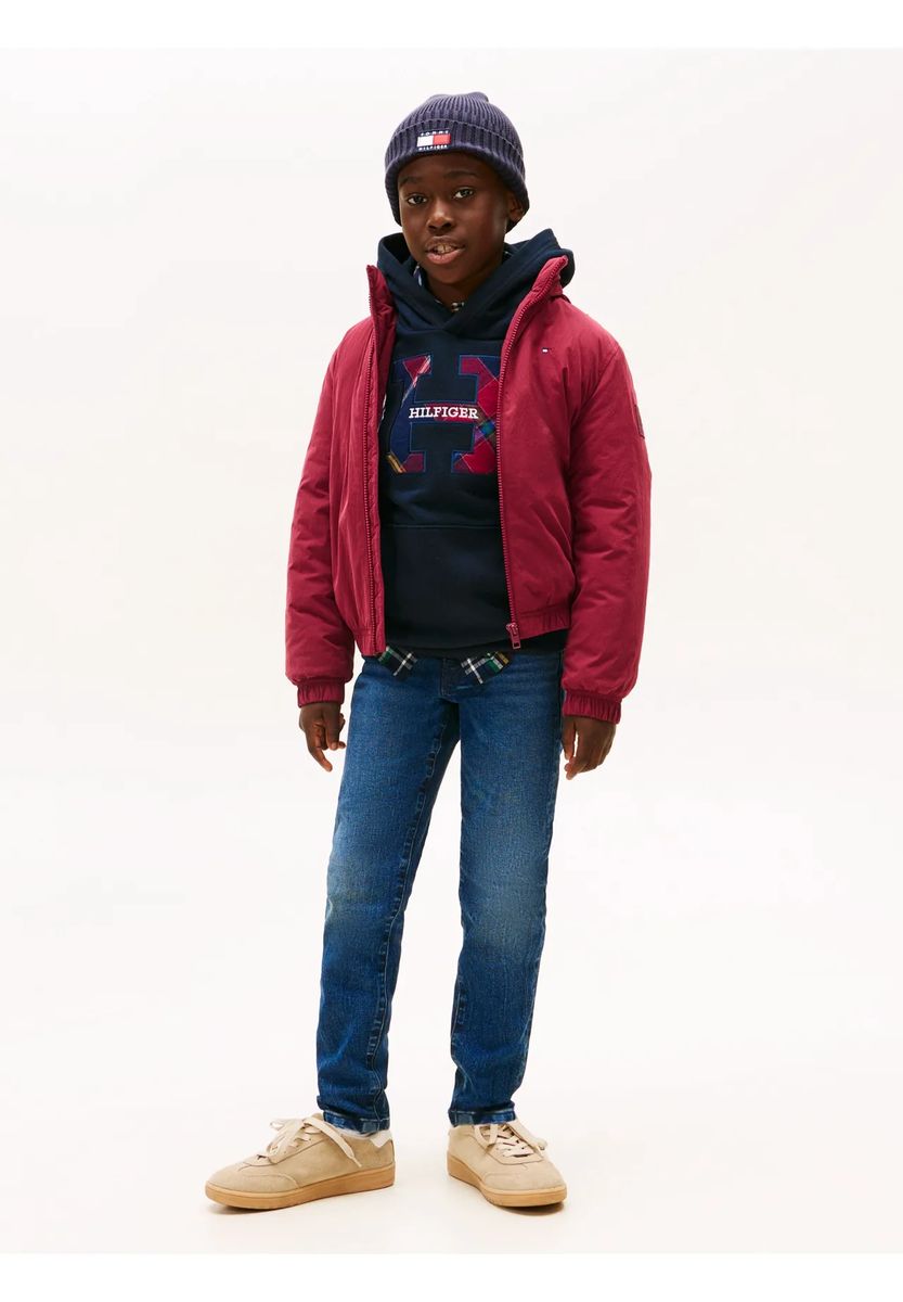 TOMMY HILFIGER Jeanshose, Five-Pocket, für Kinder, blau, 98