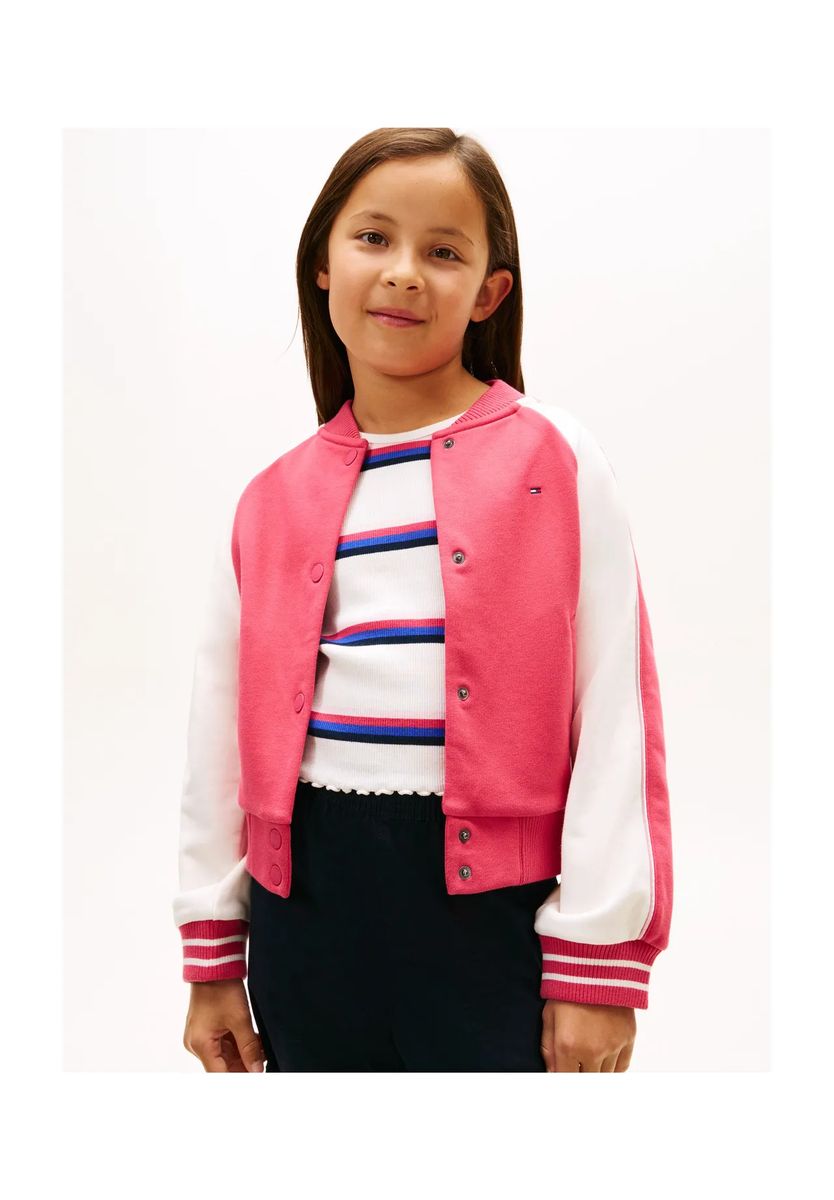 TOMMY HILFIGER Sweatjacke, Stehkragen, für Kinder, rot, 164